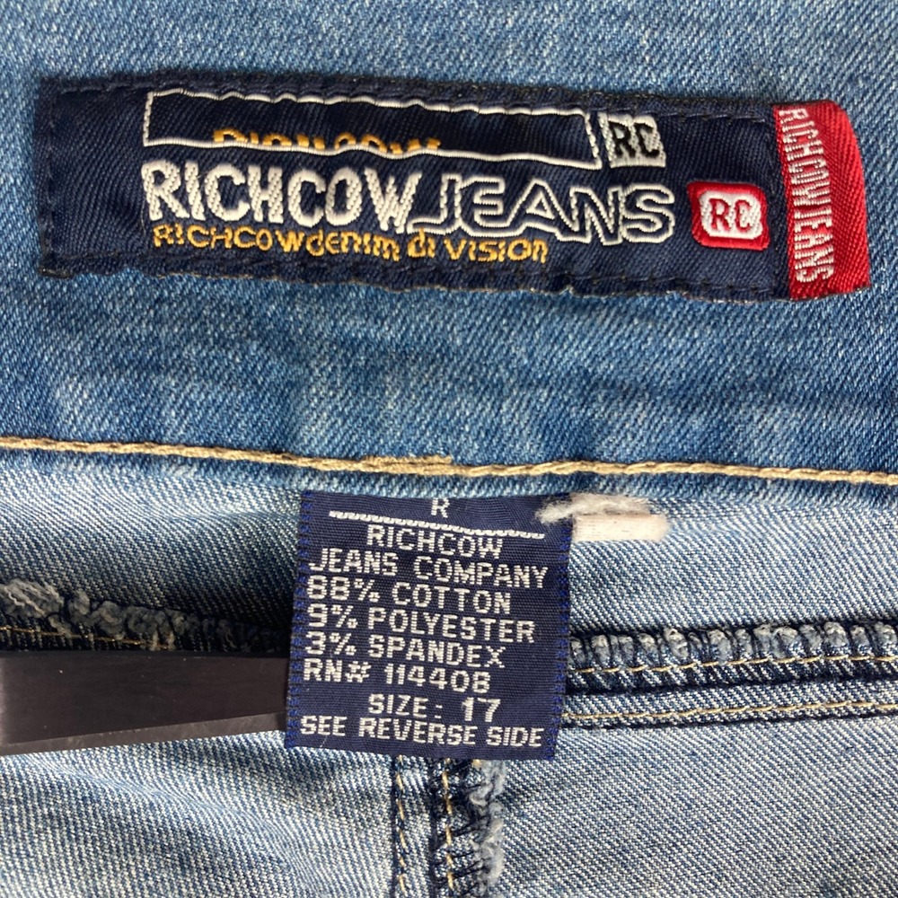 Richcow Jeans Womens Size 17‎ Blue Denim Distressed Skinny - Picture 13 of 15